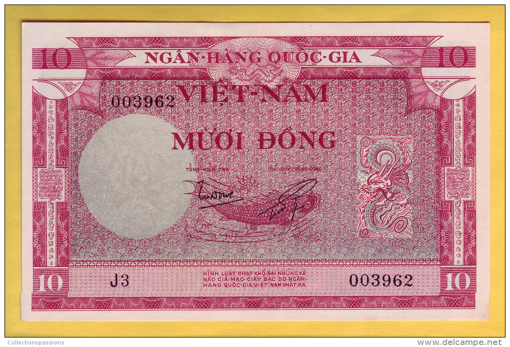 VIET NAM - Billet De 10 Dong. 1955. Pick: 3a. NEUF - Vietnam