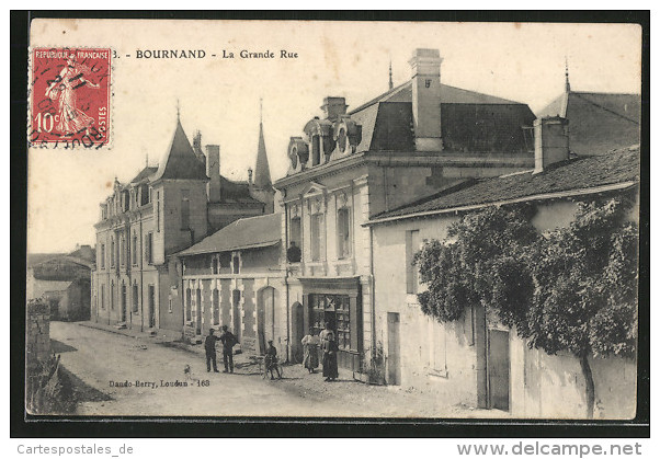 CPA Bournand, La Grande Rue - Autres & Non Classés