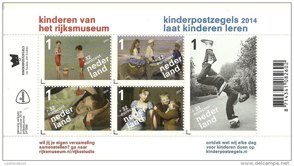 Netherlands 2014 Mint Sheet Children Of The Rijksmusea - Andere & Zonder Classificatie