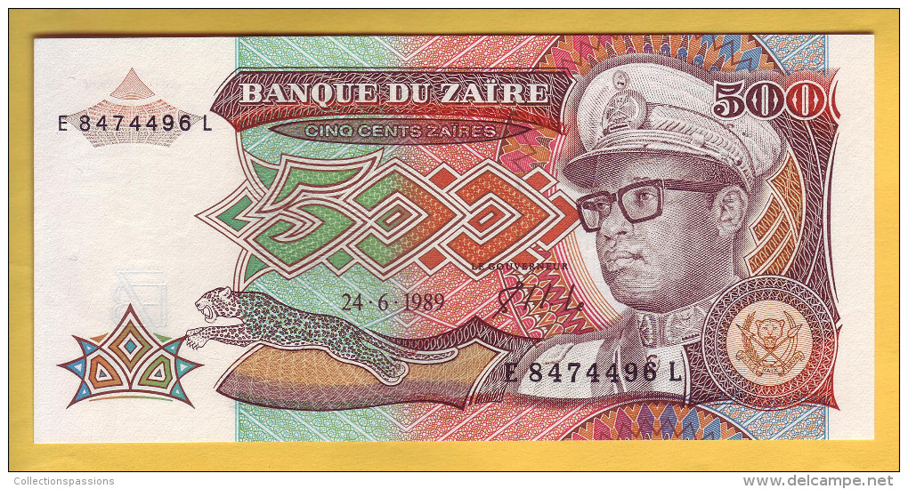 ZAÏRE - Billet De 500 Zaïres. 24-06-89. Pick: 34a. NEUF - Zaïre