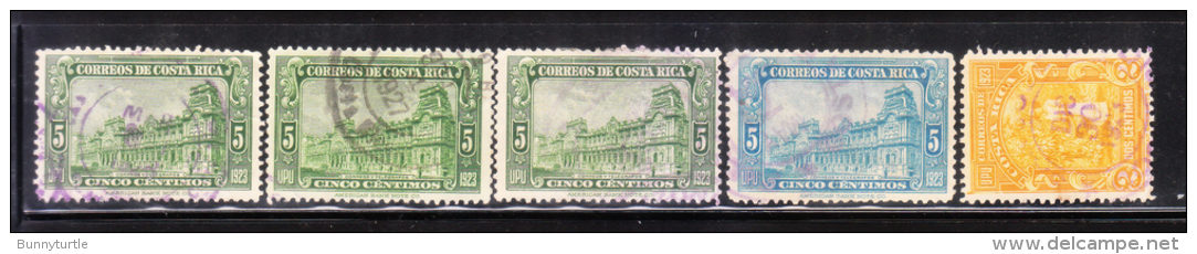 Costa Rica 1923-26 GPO Coffee 5v Used - Costa Rica