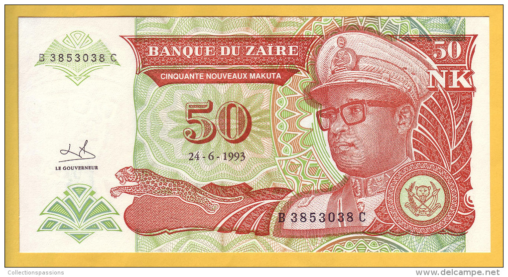 ZAÏRE - Billet De 50 Nouveaux Makuta. 24-06-93. Pick: 51. NEUF - Zaire