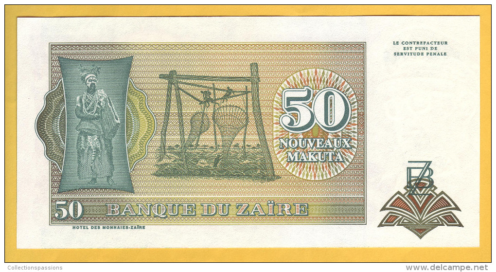 ZAÏRE - Billet De 50 Nouveaux Makuta. 24-06-93. Pick: 51. NEUF - Zaire