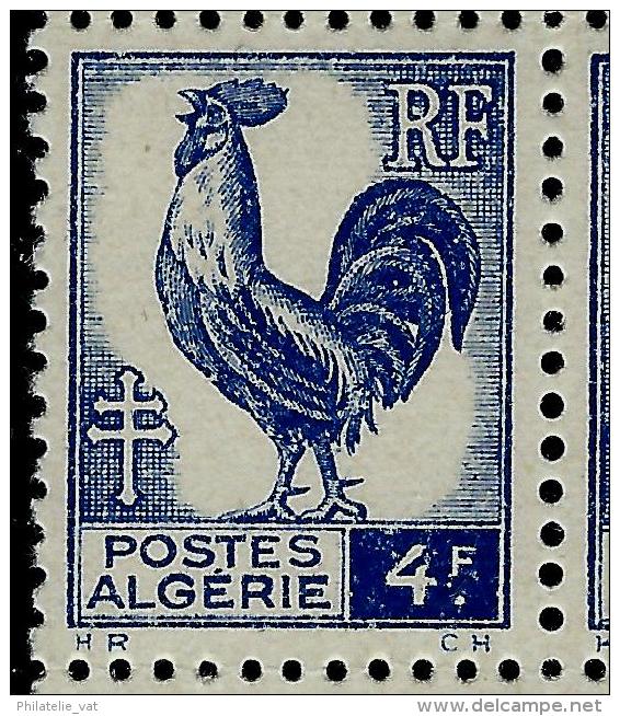 FRANCE  : ALGERIE N° 222b Outremer (+ Bloc Normal Pour Comparaison). CD 08/1944.- Cote Neuf 300€ Luxe (Lot N°1045) - Neufs