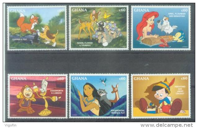 GHANA1994/1995 DISNEY, 6v, MNH - Disney