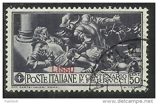 EGEO 1930 LIPSO (LISSO) FERRUCCI CENT. 50 CENTESIMI USATO USED OBLITERE´ - Egée (Lipso)