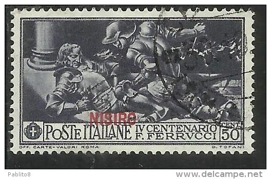 EGEO 1930 NISIRO FERRUCCI CENT. 50 CENTESIMI USATO USED OBLITERE´ - Ägäis (Nisiro)