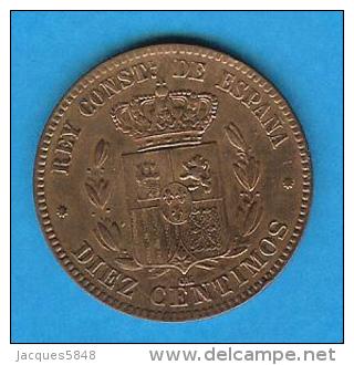 Monnaies ) ESPAGNE - Alfonso XII - Diez Centimos - 1878 I - Om - Superbe -  Colecciones