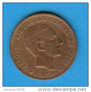 Monnaies ) ESPAGNE - Alfonso XII - Diez Centimos - 1878 I - Om - Superbe -  Collections