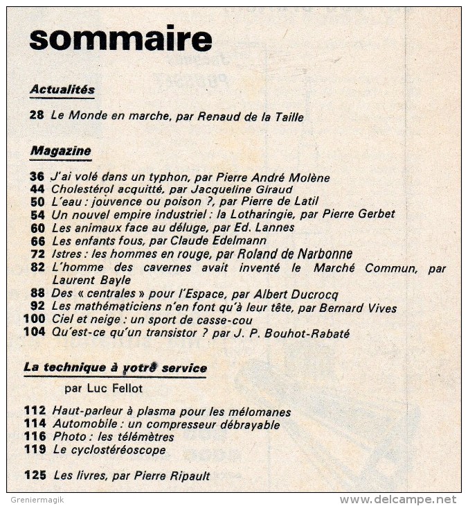 Science Et Vie N°545 Février 1963 - Istre école (élèves De L'EPNER - Les Hommes En Rouge - Aviation Armée De L'air) - Aviation