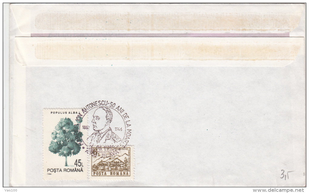 FIELD MARSHALL ION ANTONESCU, SPECIAL COVER, 1994, ROMANIA - Briefe U. Dokumente