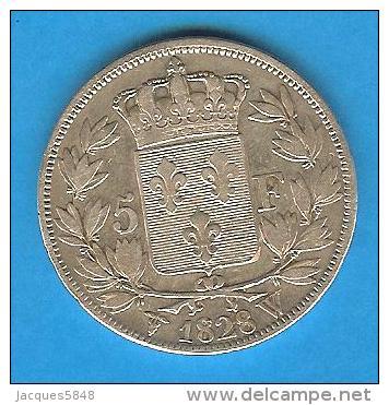 Monnaies ) 5 Frs -  Charles X - 1828 - W - Lille- - 5 Francs