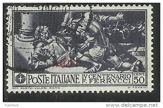 EGEO 1930 RODI FERRUCCI CENT. 50 CENTESIMI USATO USED OBLITERE´ - Egée (Rodi)