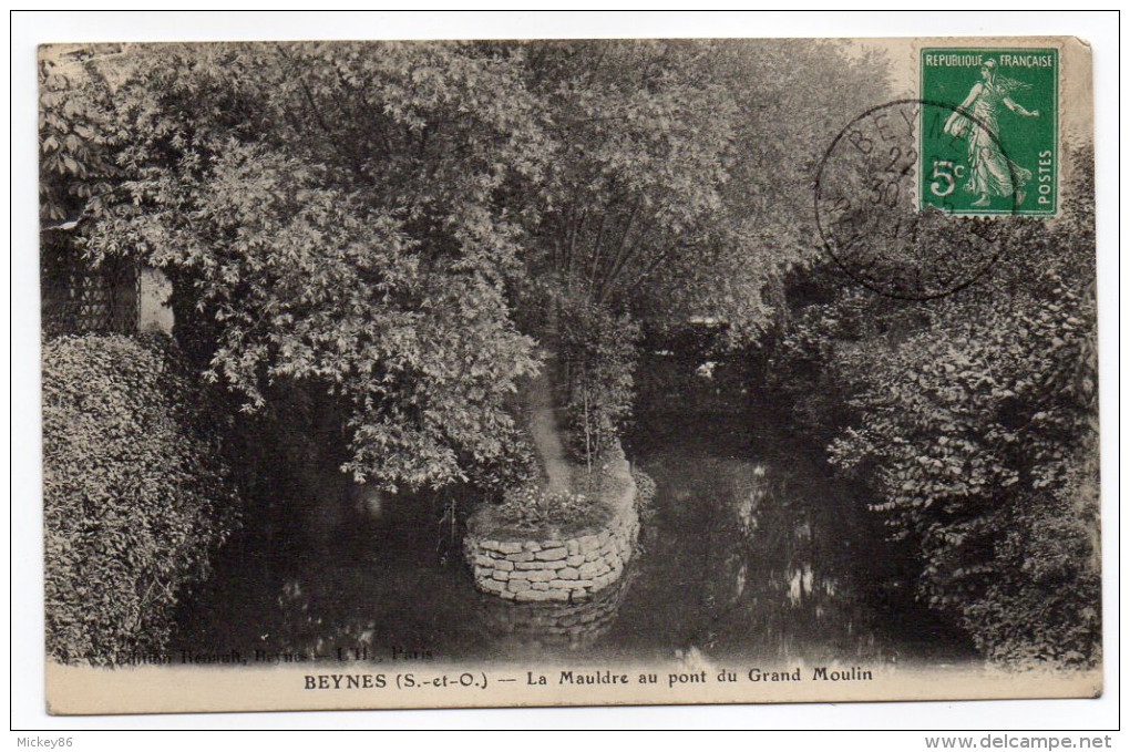 BEYNES-- La Mauldre Au  Pont Du Grand Moulin  éd Renault  ---pas Très Courante - Beynes