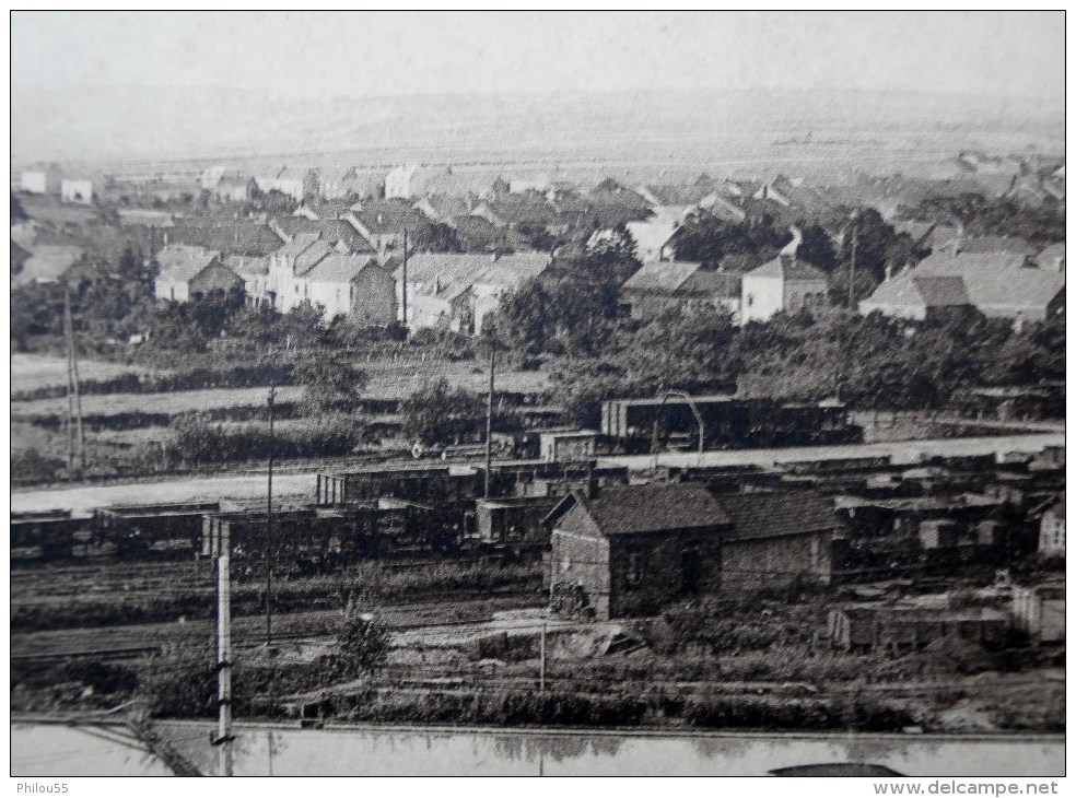 Cpa HALANZY Panorama     Gare ,Wagons - Aubange