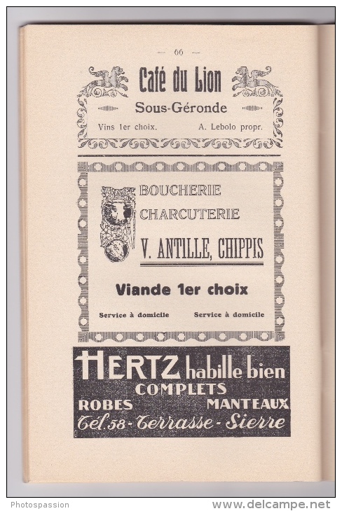 Livret officiel Xème Fête Cantonale Valaisanne de Gymnastique organisée par la section de Chippis - Sierre - Valais