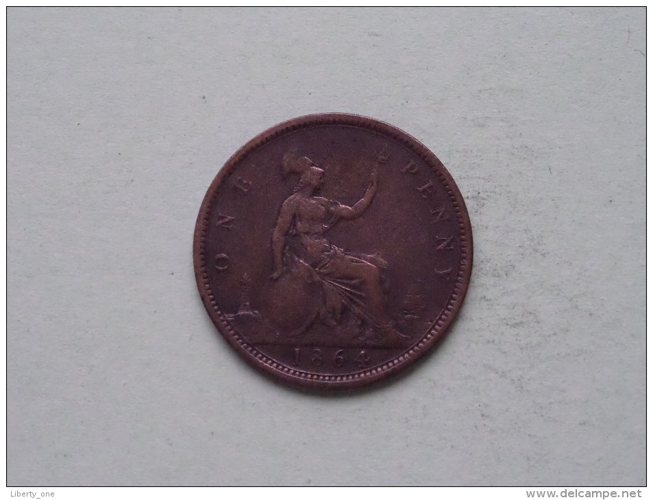 1864 - ONE PENNY ( Crosslet 4 ) KM 749.2 ( Uncleaned / For Grade, Please See Photo ) ! - D. 1 Penny