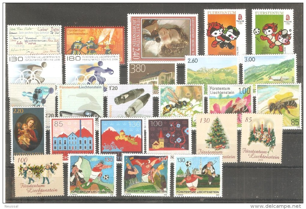 Año  2008  De Liechtenstein - Unused Stamps