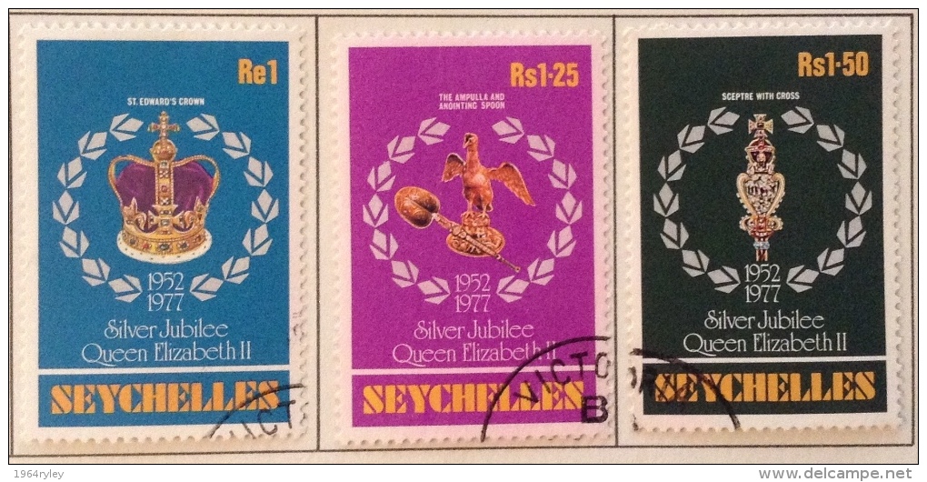 Seychelles Used (0) 1977 Sc 383/385 - Seychellen (1976-...)
