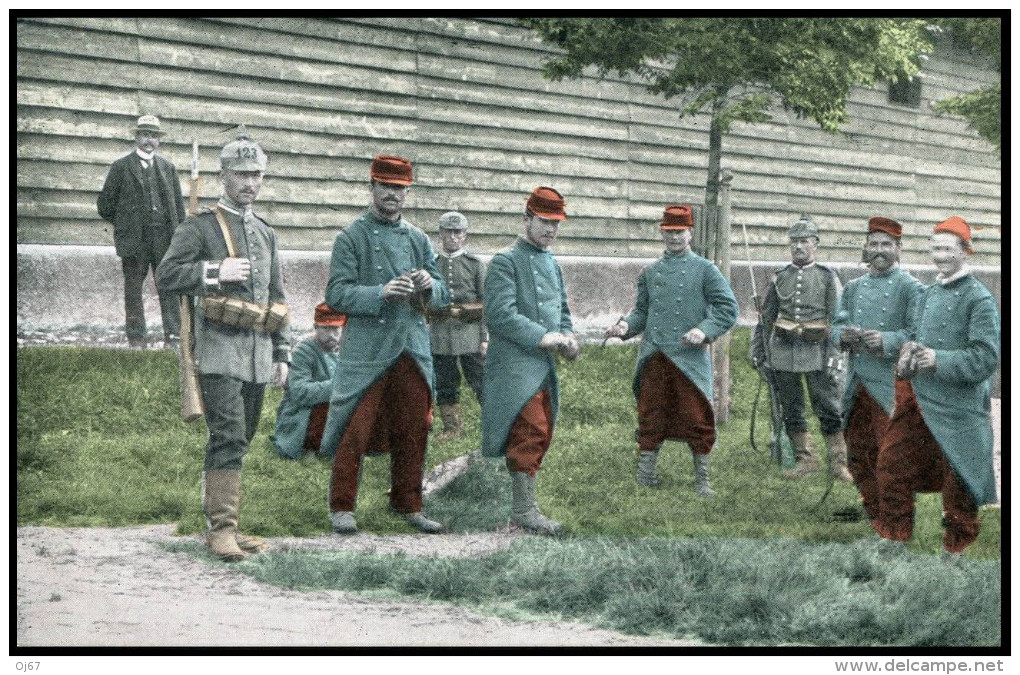 Kriegsgefangene Franzosen  1914 - Posté A Ingolstadt - Personnages