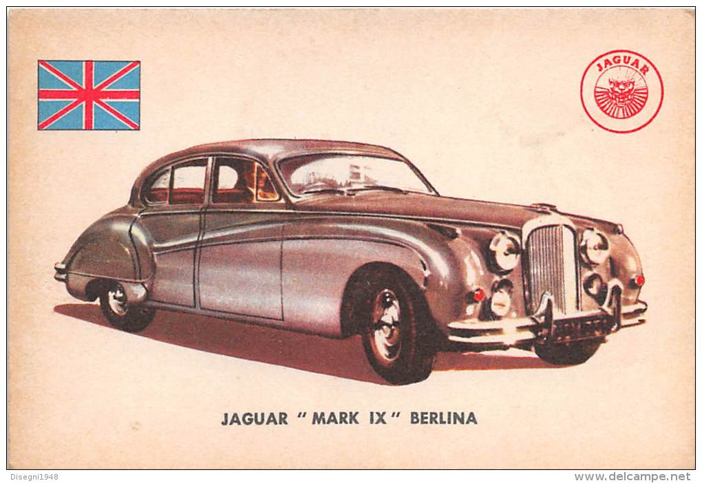 02747 "JAGUAR MARK IX BERLINA" AUTO - CAR - FIGURINA ORIGINALE - ORIGINAL TRADING CARD. SIDAM - TORINO. 1961 - Auto & Verkehr