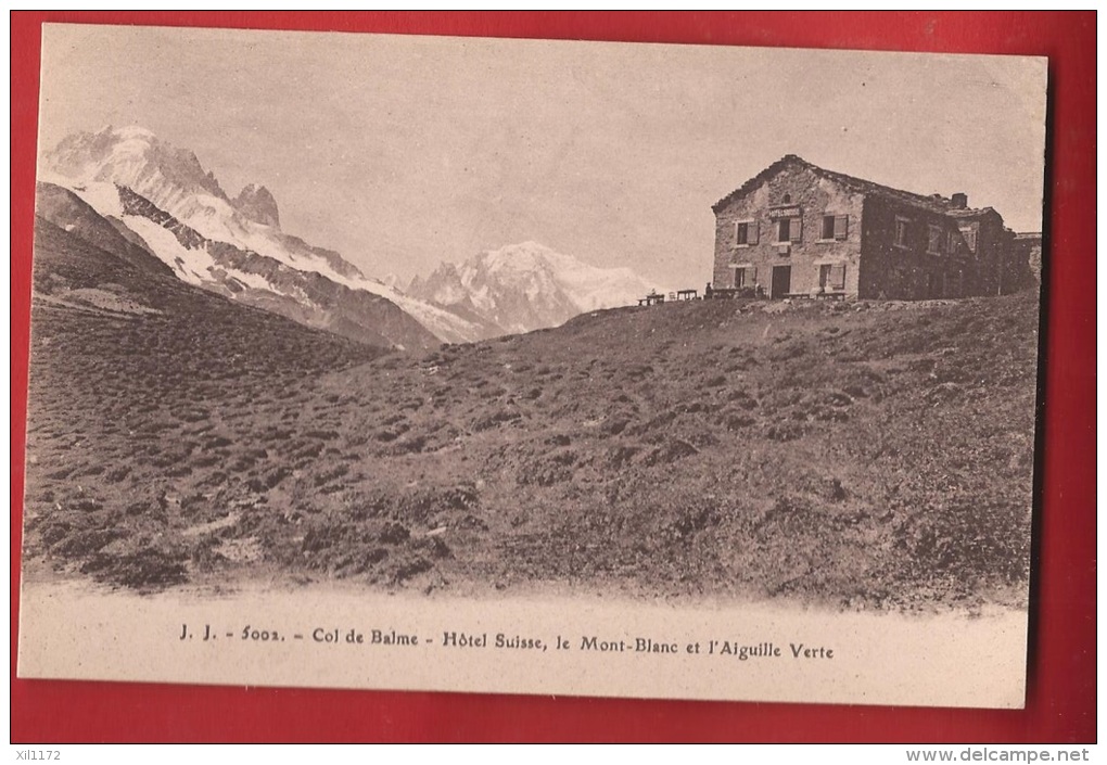 TVS3-12  Col De Balme, Hôtel Suisse, Mont-Blanc Et Aiguille Verte, Trient.  Non Circulé. Jullien 5002 - Trient