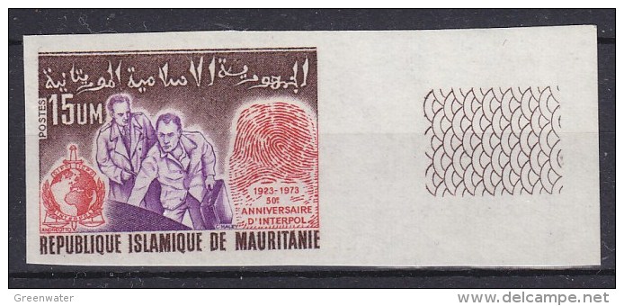 Mauretanie 1973 Interpol 1v IMPERFORATED) ** Mnh (18811) - Mauritanië (1960-...)