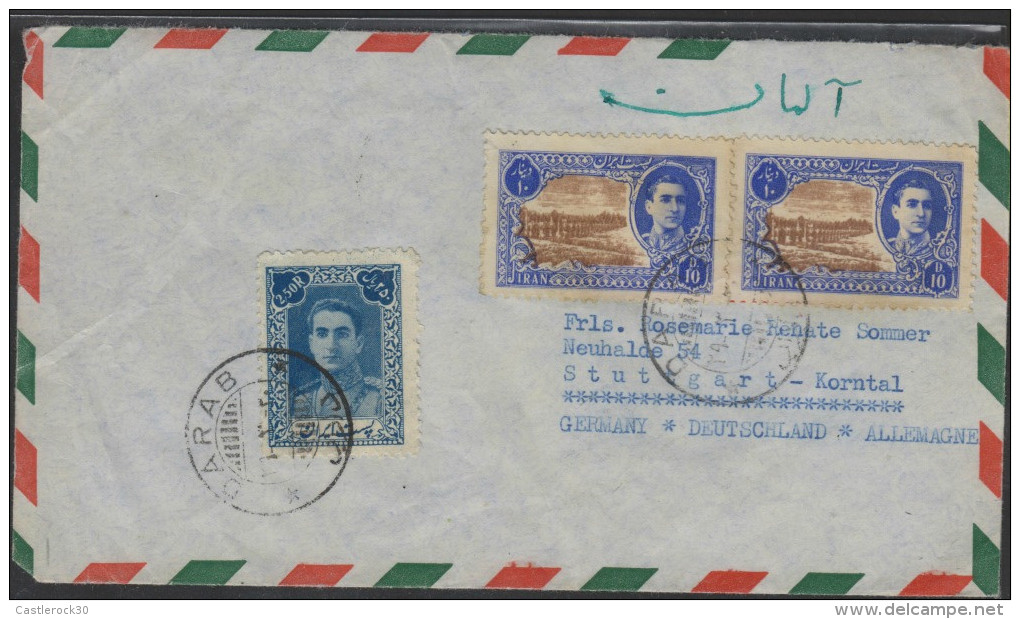 O) 1949 PERSIA - MIDDLE EAST, MOHAMMED RIZA PAHLAVI, AIRMAIL TO GERMANY, XF - Iran