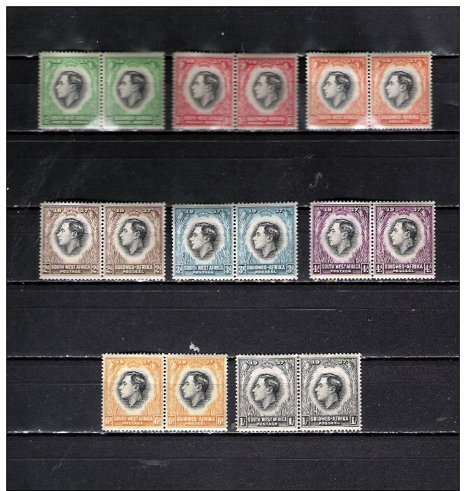 SWA Set George VI  Light Mounted MINT - South West Africa (1923-1990)