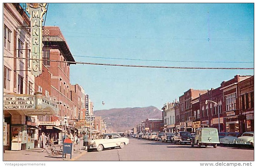 228345-Kentucky, Middlesboro, Business Section, Looking East, 1950s Cars, Manring Theatre, Colourpicture No P19028 - Owensboro