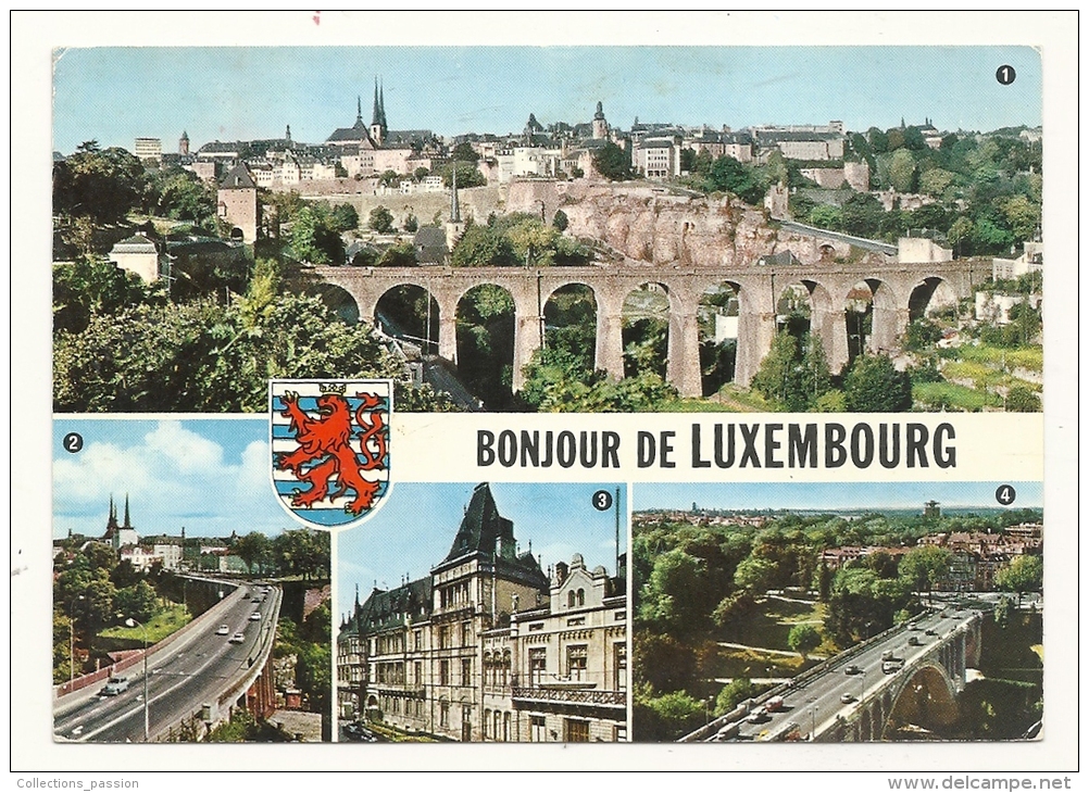 Cp, Luxembourg, Luxembourg-Ville, Multi-Vues, Voyagée - Luxembourg - Ville