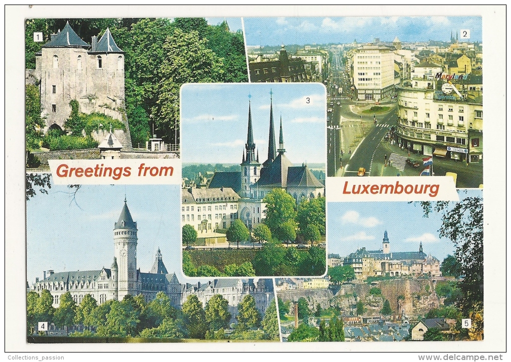 Cp, Luxembourg, Luxembourg-Ville, Multi-Vues, écrite - Luxemburg - Town