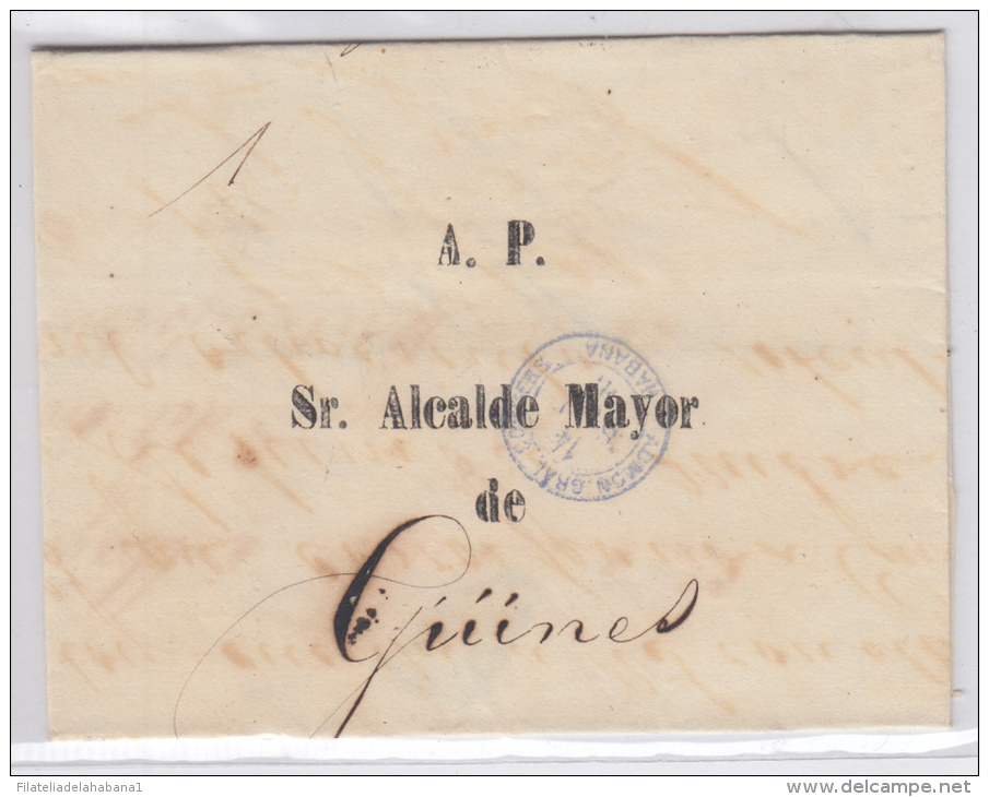 1870-H-13. CUBA ESPAÑA SPAIN. REPUBLICA. CORREO OFICIAL 1870. OFFICIAL MAIL. SOBRE C/  HABANA VIOLETA. POR &ldquo;ROBO D - Prefilatelia