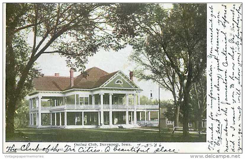 228413-Iowa, Davenport, Outing Club, 1906 PM, M Montgomery - Davenport