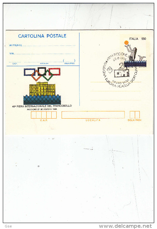 ITALIA  1988 - Annullo Speciale Illustrato - "Rassegna Europea Sport Olimpici" - Other & Unclassified