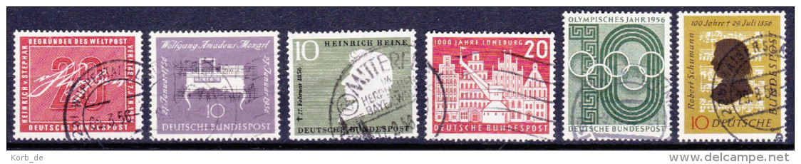 BRD 1956 / MiNr.  227 , 228 , 229 , 230 , 231 , 234  O / Used  (n407) - Gebraucht