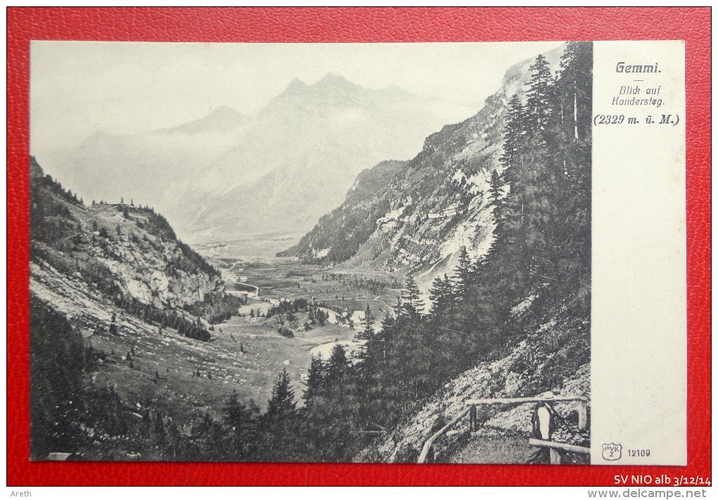 Gemmi - Blick Auf Kandersteg  - 1907 -   Recto/verso - Steg