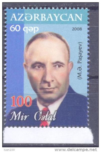 2008. Azerbaijan, Mir Jalal Pashayev,1v,mint/** - Azerbaijan