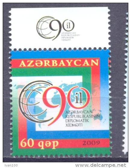 2009. Azerbaijan, 90y Of Diplomatic Service In Azerbaijan, 1v, Mint/** - Azerbaïjan