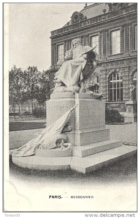 PARIS - 75 -  CPA DOS SIMPLE De La Statue De  Messonnier - Jl/ENCH11  - - Statuen