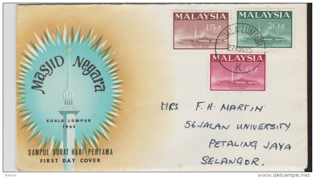 Mly022/  MALAYSIA - National Monument 1965 FDC - Malaysia (1964-...)