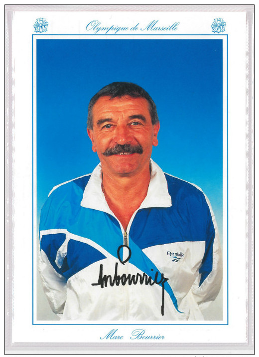 Carte Postale Olympique De Marseille - OM Saison 1994/1995 Marc Bourrier (entraineur) - Calcio