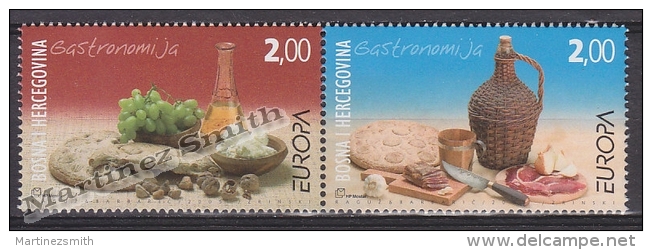 Bosnia Herzegovina - Mostar - Croatia 2005 Yvert 132-33, Europa Cept. Gastronomy - MNH - Bosnia Herzegovina