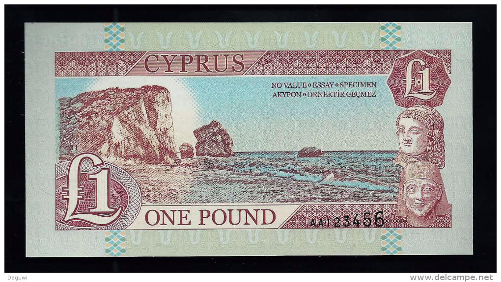 "CYPRES 1 Pd.", Entwurf, Gabris, RRRR, UNC, Ca. 126 X 66 Mm, Essay, Trial, O. Nummer! - Zypern