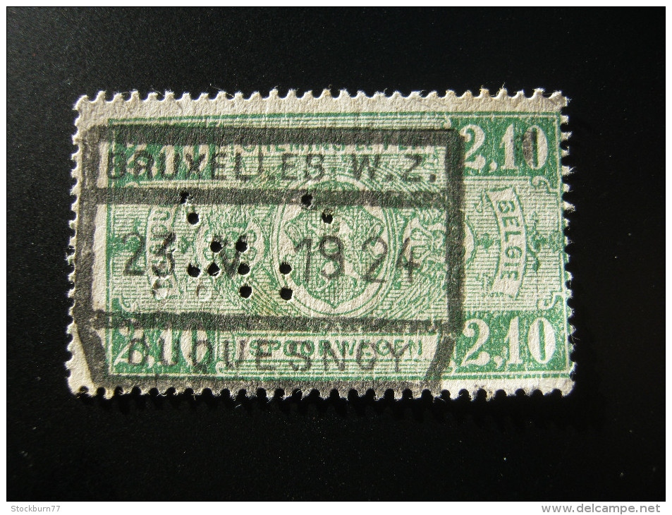 Belgien   ,  FIRMENLOCHUNG , Perfin , 2 Scans  , Selten - 1909-34