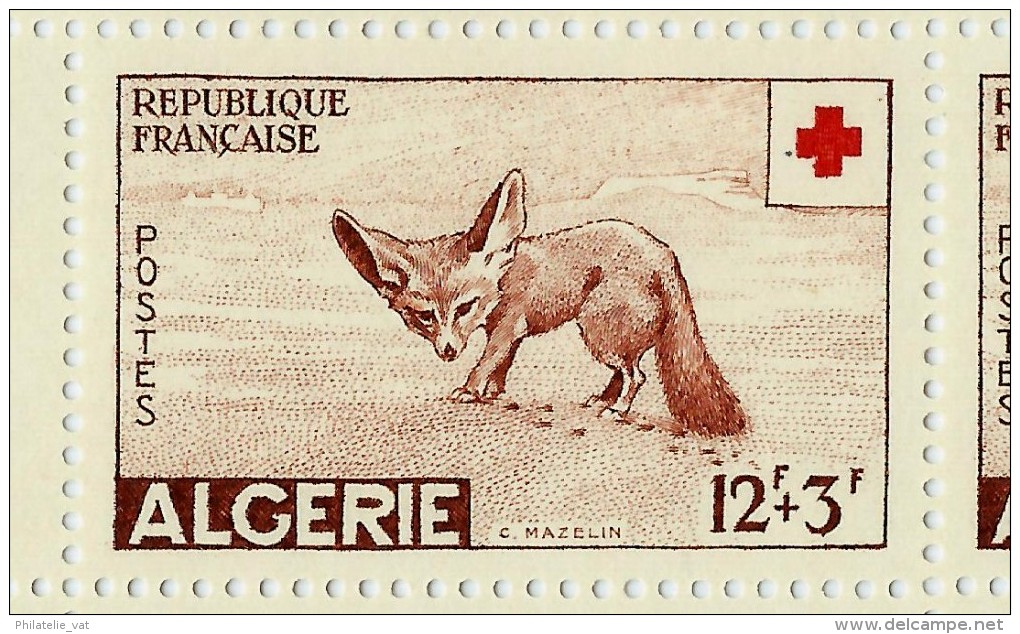 FRANCE / ALGERIE N° 343 et 344 soit 2 feuilles de 25 ex. Côte luxe 485 e - A voir absolument   (Lot n°1066)