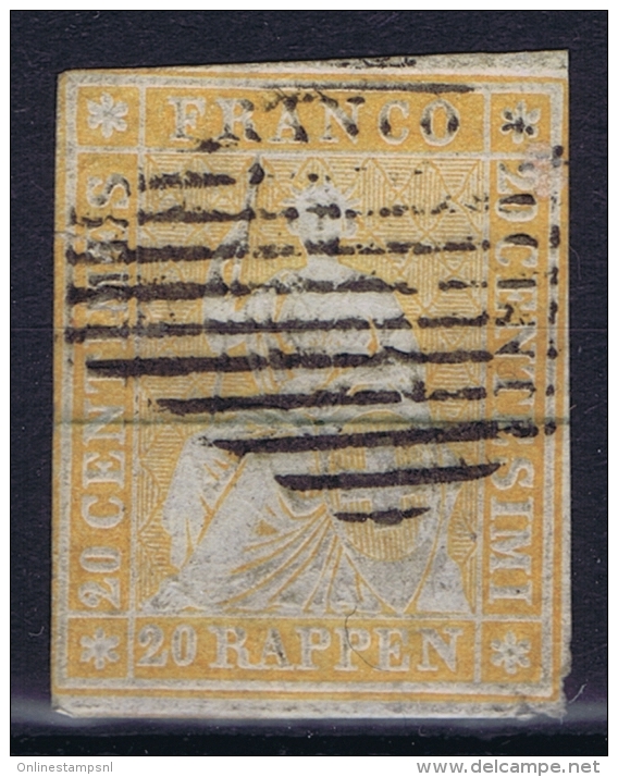 Switserland, 1854 Yv Nr 29 A Used - Gebruikt