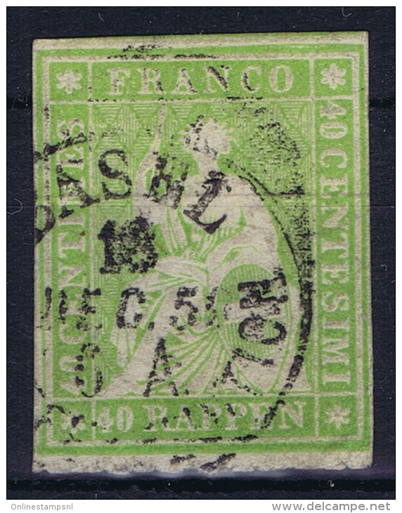 Switserland, 1854 Yv Nr 30 A Used - Gebruikt