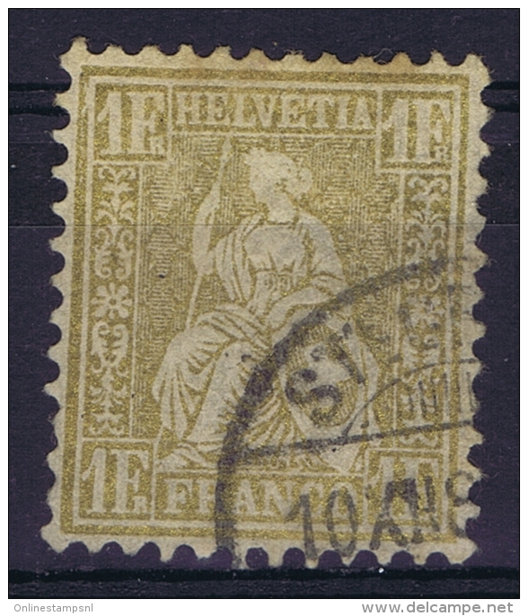 Switserland, 1862 Yv Nr 41 Used  Mi Nr 28 - Oblitérés