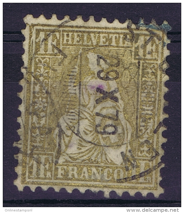 Switserland, 1862 Yv Nr 41 Used  Mi Nr 28 - Usati